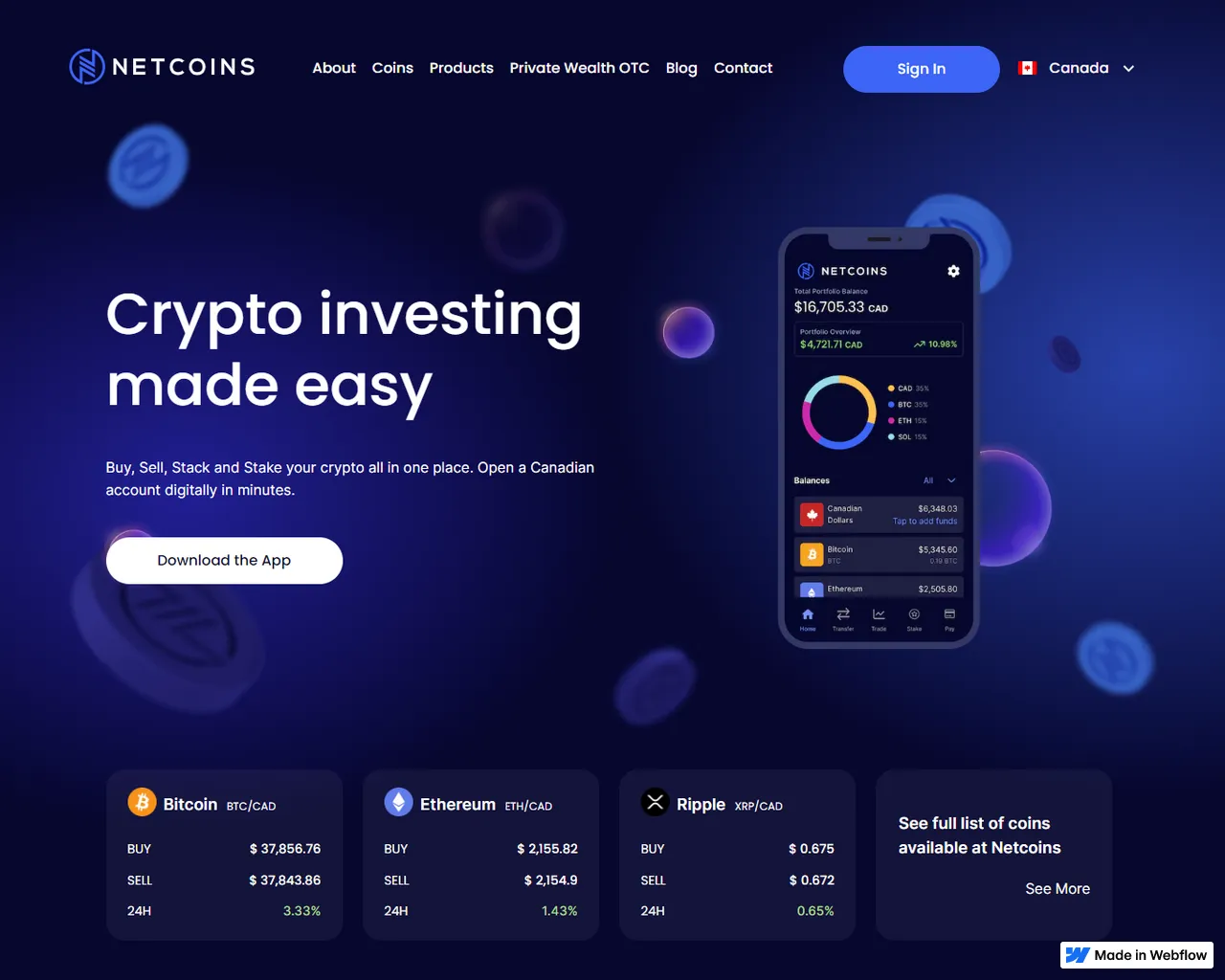 Screenshot of official---netcoins-ca-com-sso.webflow.io