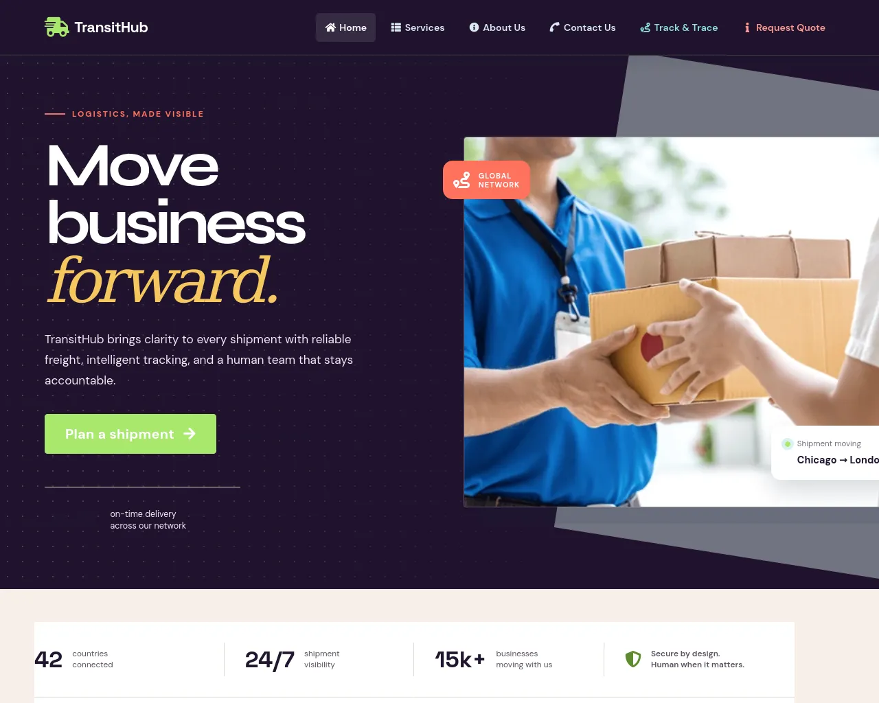 Screenshot of transithub.online