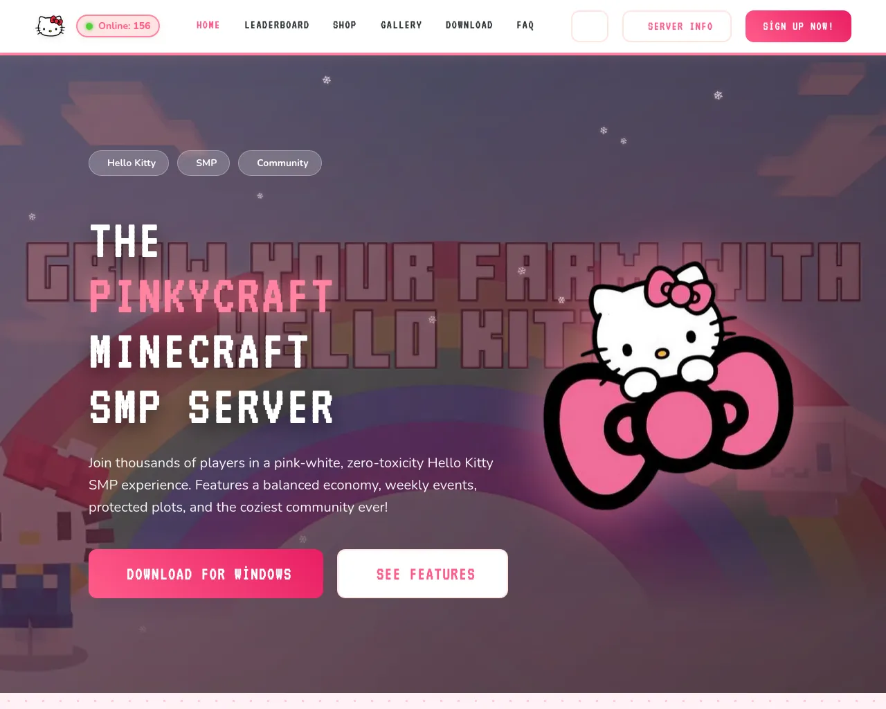 Screenshot of pinkyscraft.com