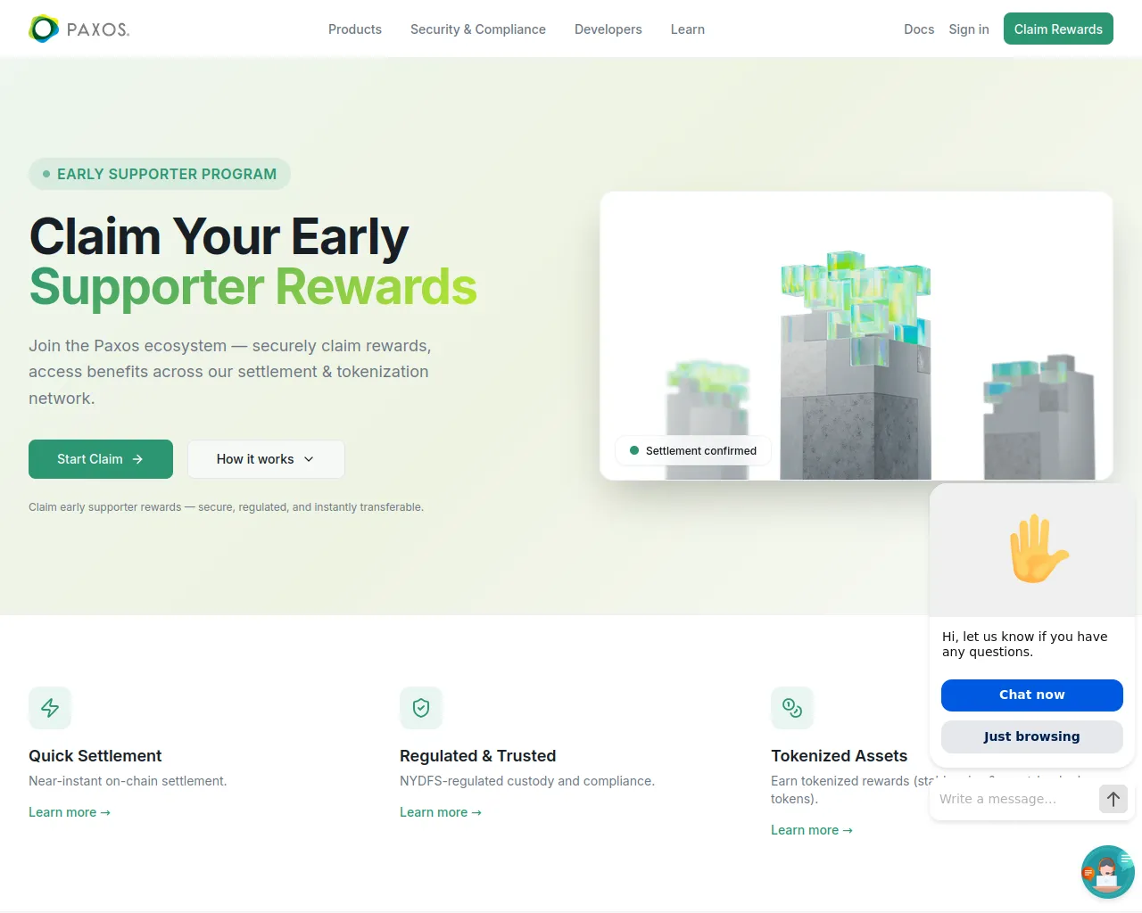 Screenshot of paxosreward.live