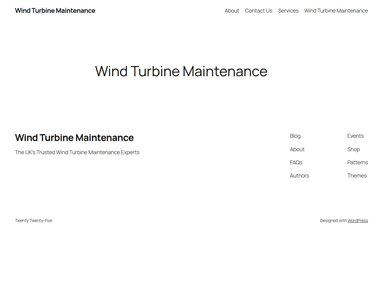 Screenshot of windturbinemaintenance.co