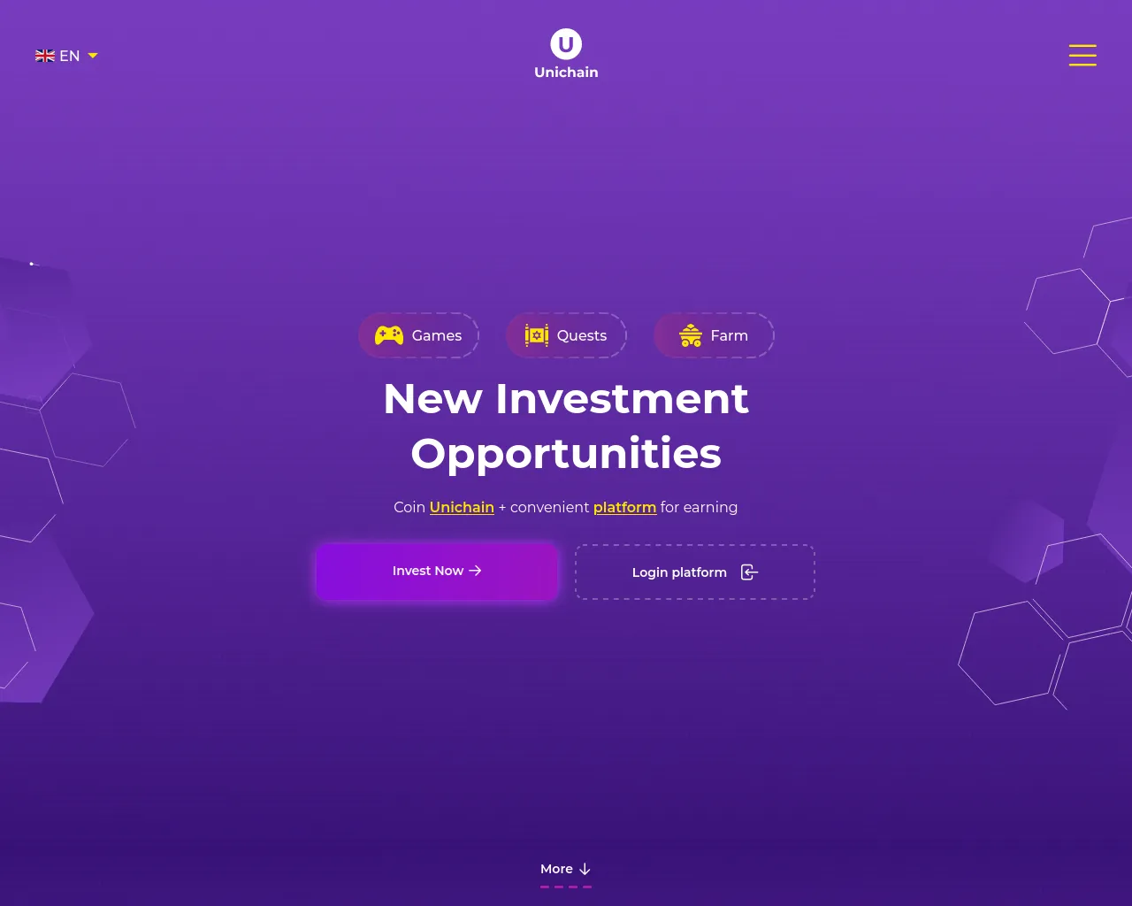 Screenshot of unichaincoin.org