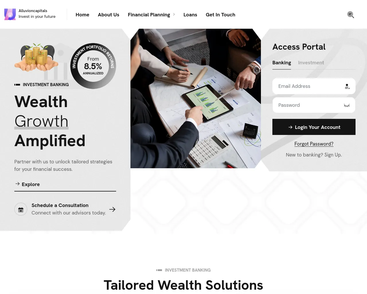 Screenshot of alluvioncapitals.com