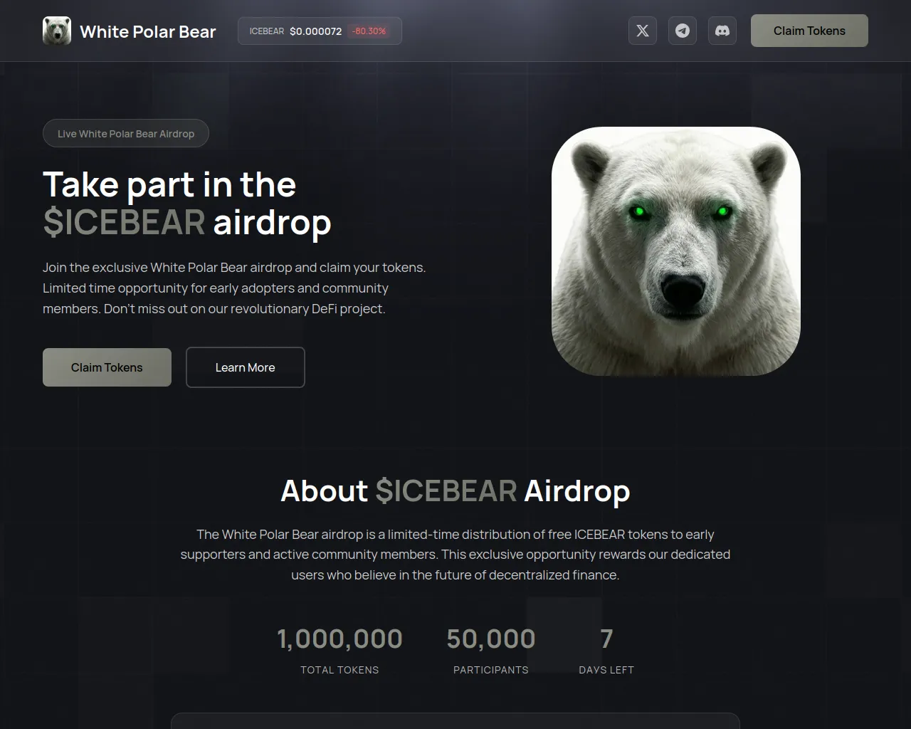 Screenshot of event-icebear.fun