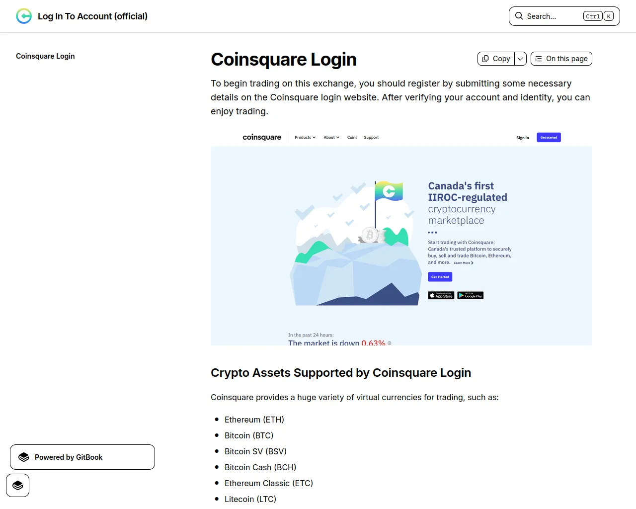 Screenshot of coinsqare-logi.gitbook.io