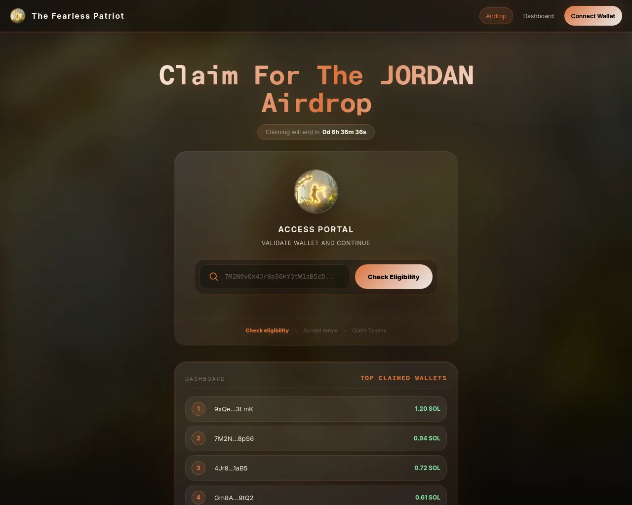 Screenshot of solairdrops.dj-crypto.lol