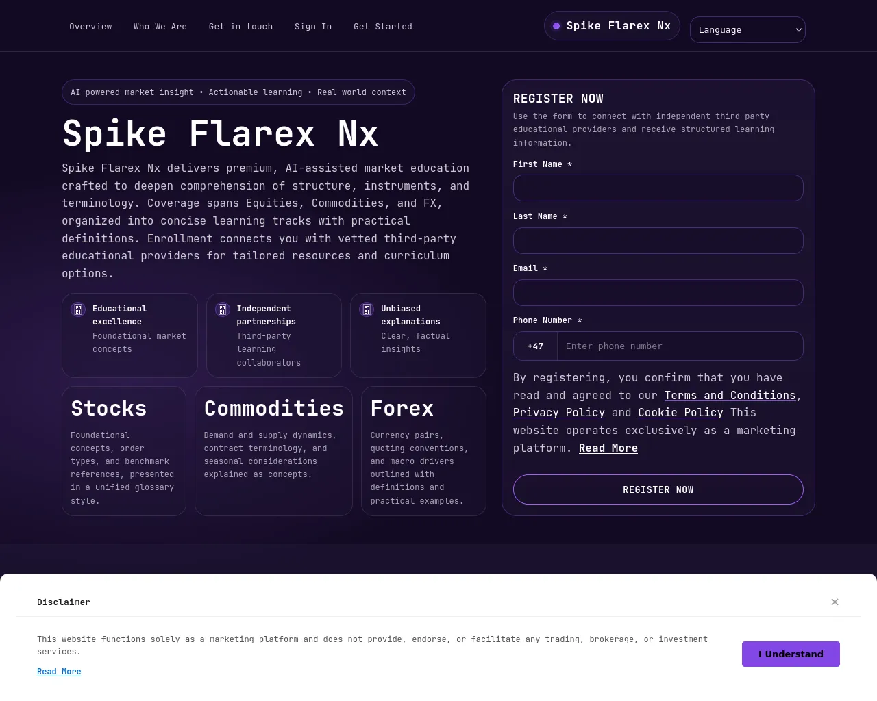Screenshot of spikeflarex-nx.pro