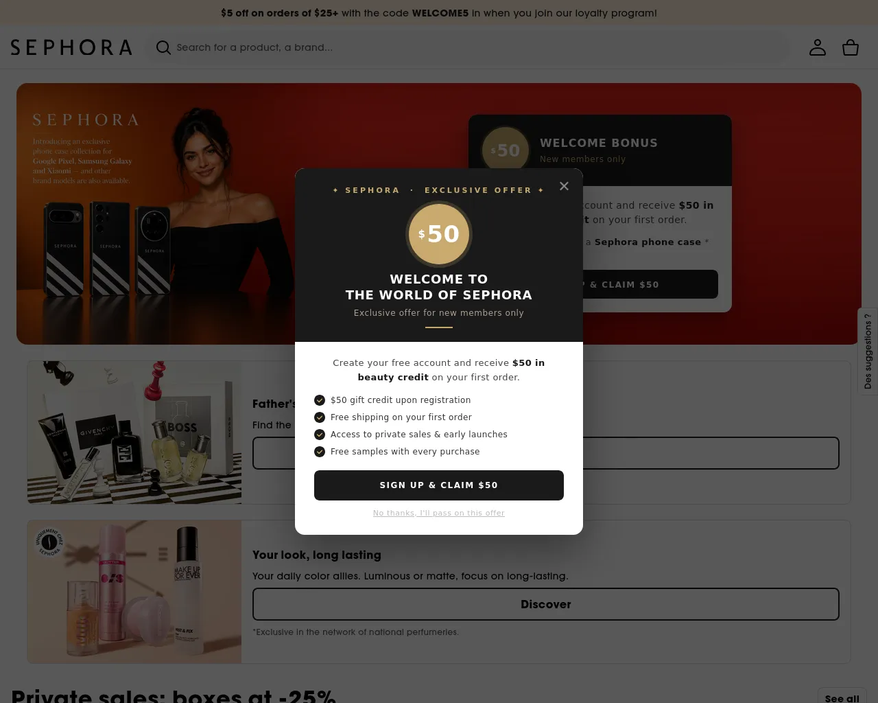 Screenshot of sephoras.org