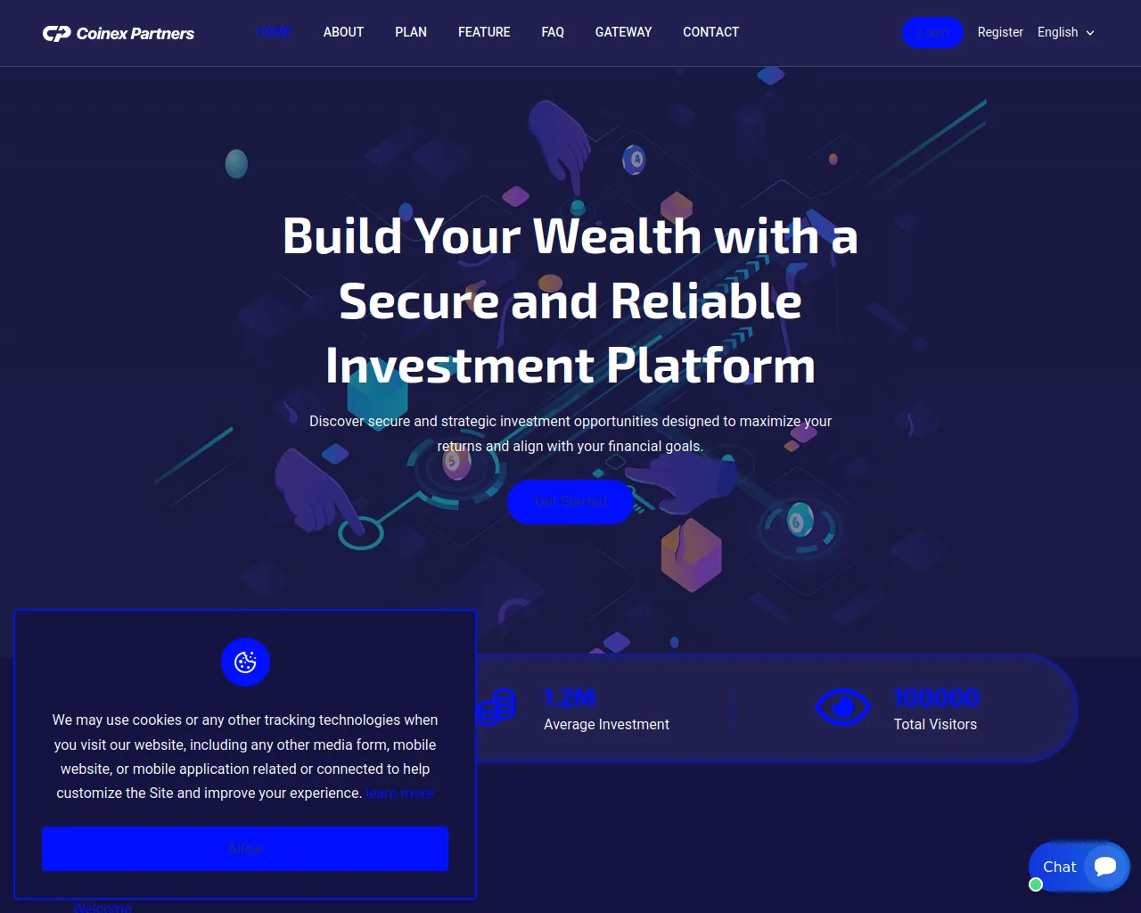 Screenshot of coinex-partners.org