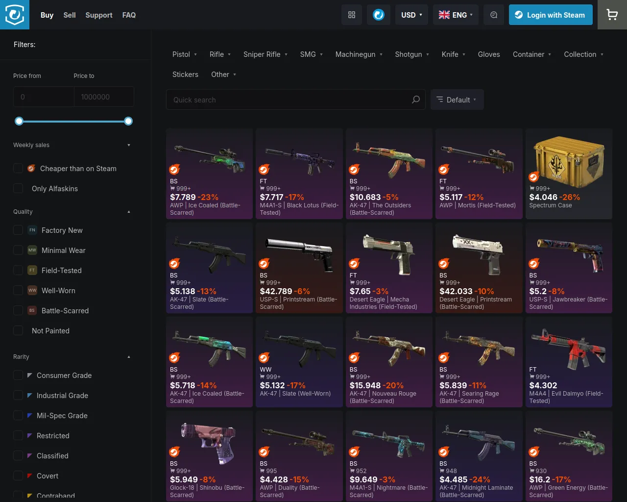 Screenshot of cs2.market