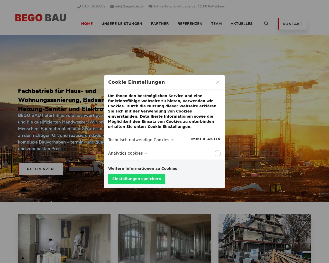 Screenshot of bego-bau.de