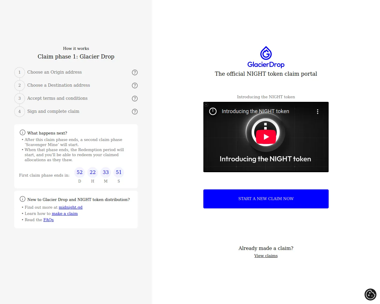 Screenshot of midnight-airdrop.xyz
