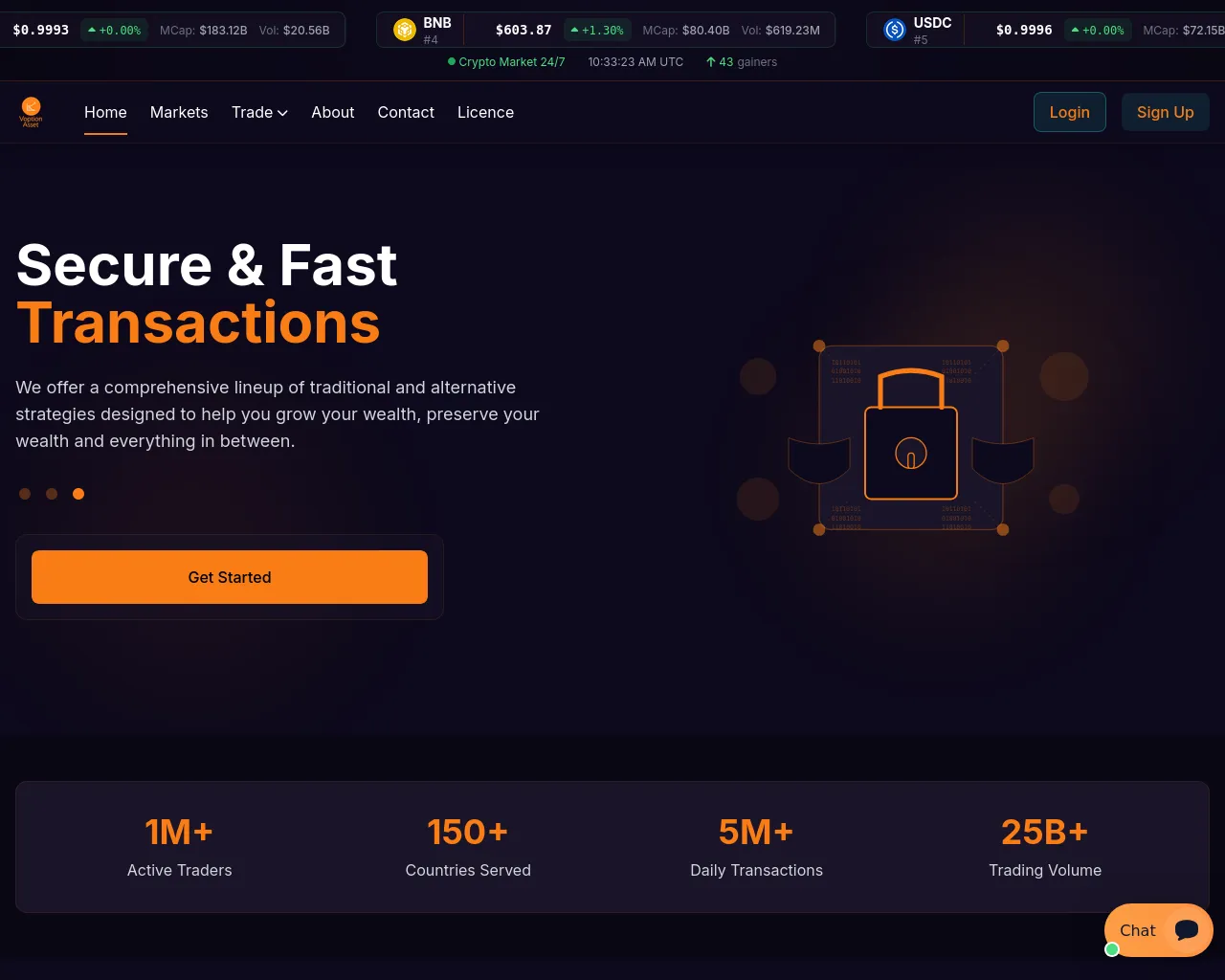 Screenshot of voptionasset.com