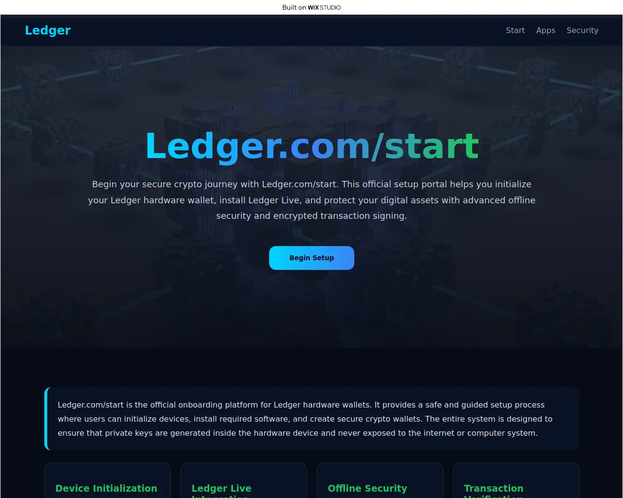 Screenshot of en-appstart.wixstudio.com