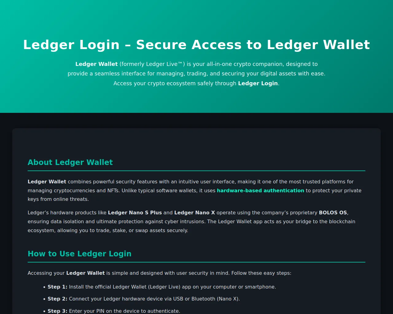 Screenshot of ledgerliv--desktop.pages.dev