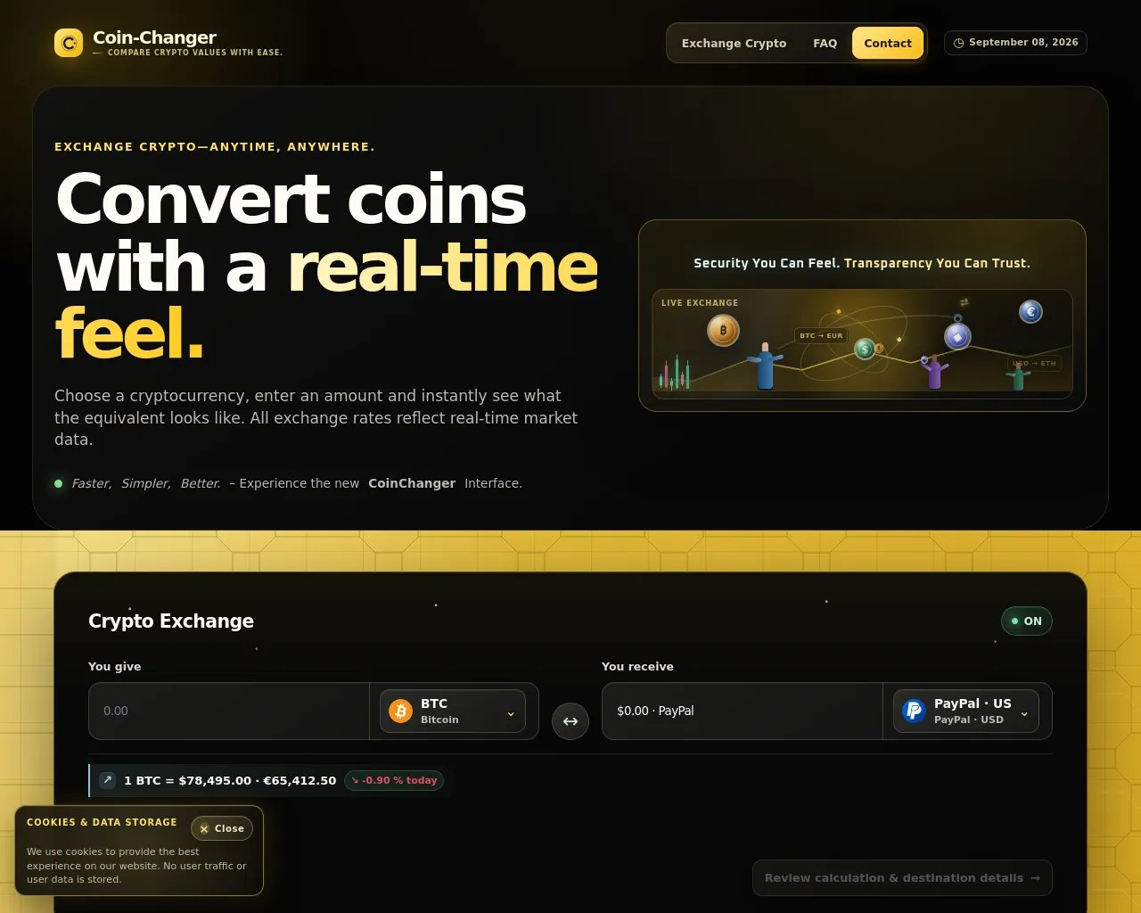 Screenshot of coin-changer.org