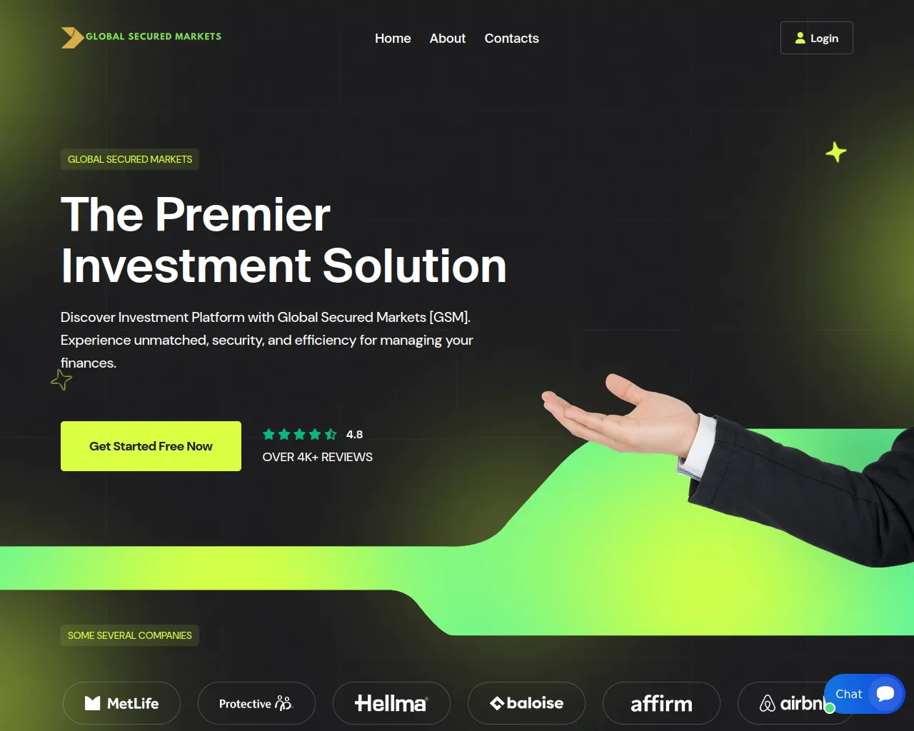 Screenshot of globalsecuredmarkets.com