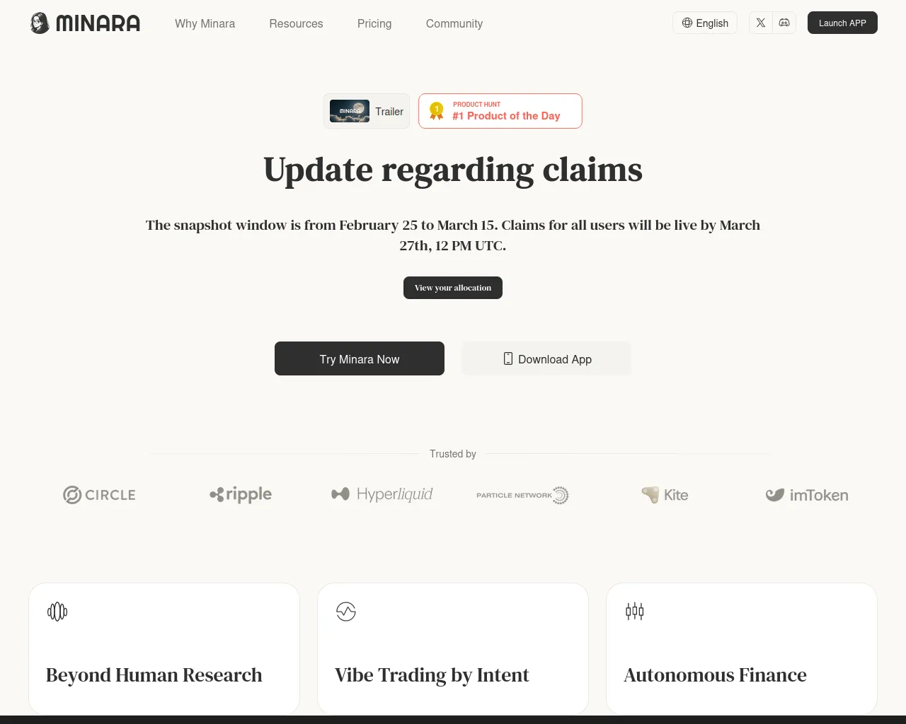 Screenshot of minaracn.xyz