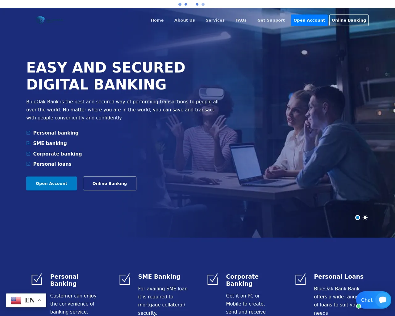 Screenshot of blueoakbank.net