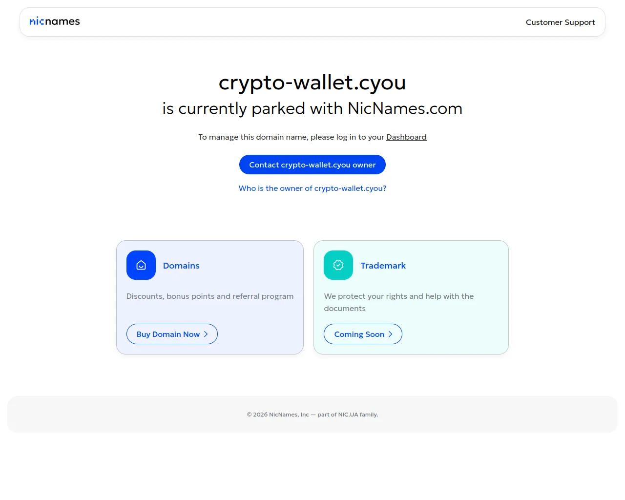 Screenshot of crypto-wallet.cyou