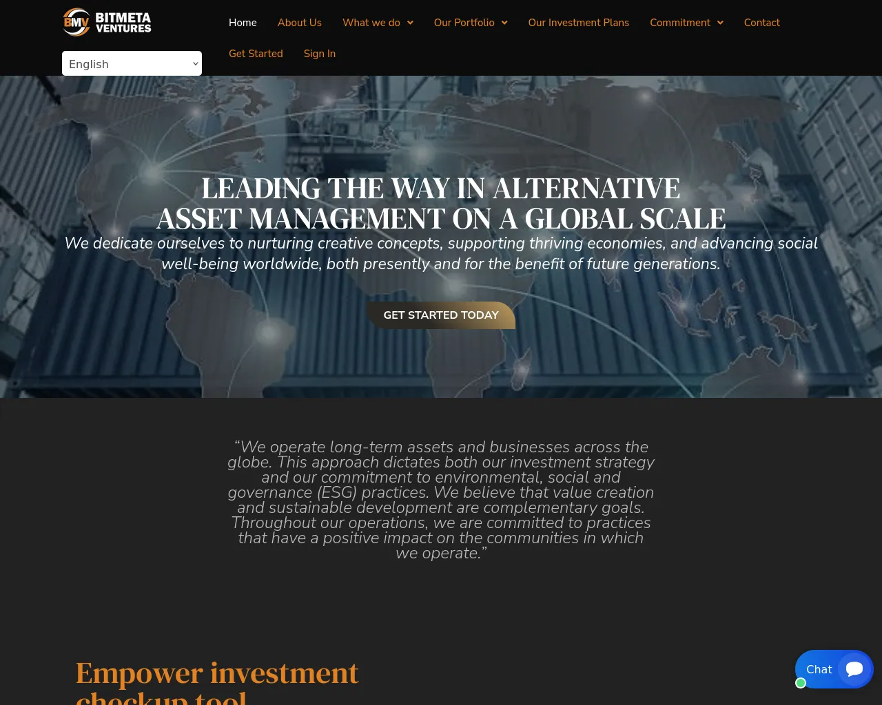Screenshot of bitmetaventures.com