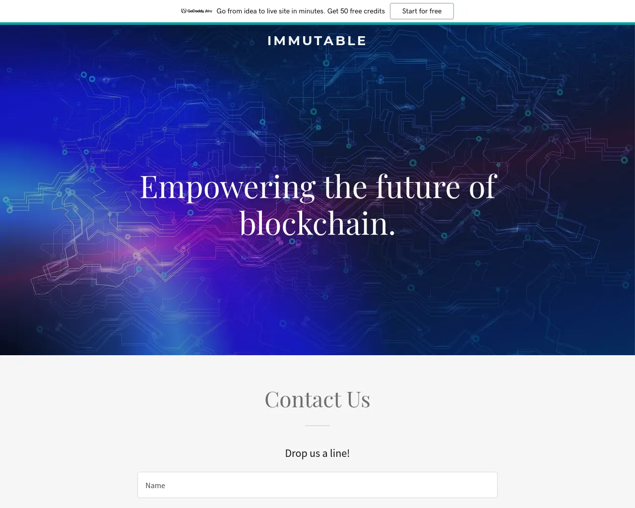 Screenshot of immutable.team