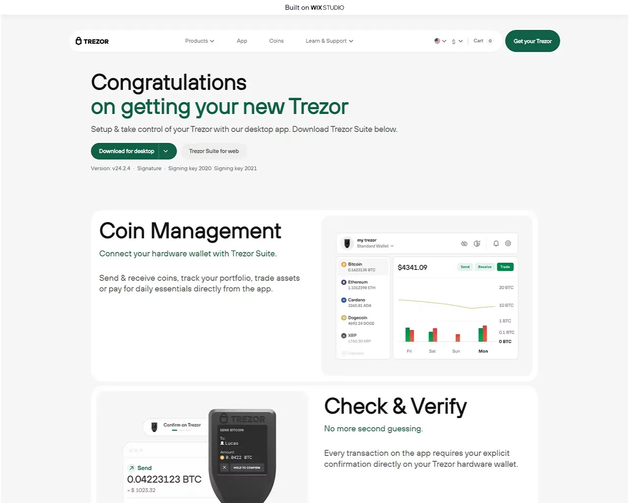 Screenshot of suitapp-treser.wixstudio.com