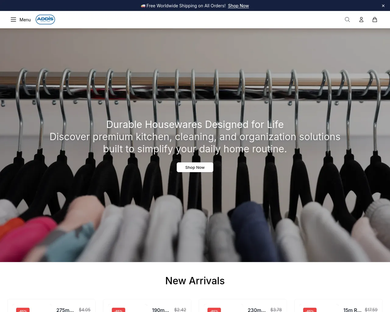 Screenshot of addishome.shop