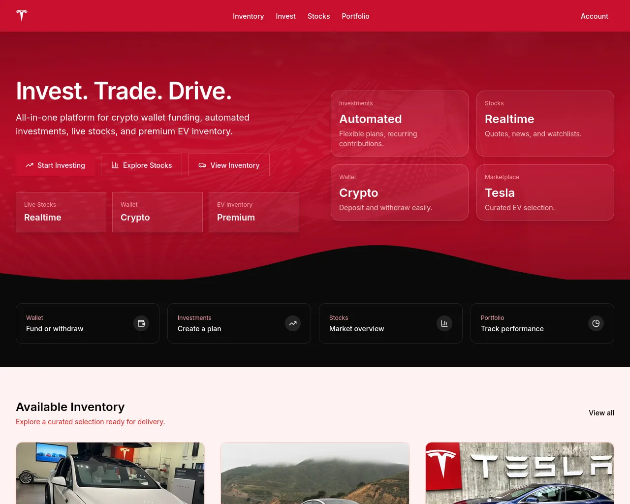 Screenshot of tesla-one.com