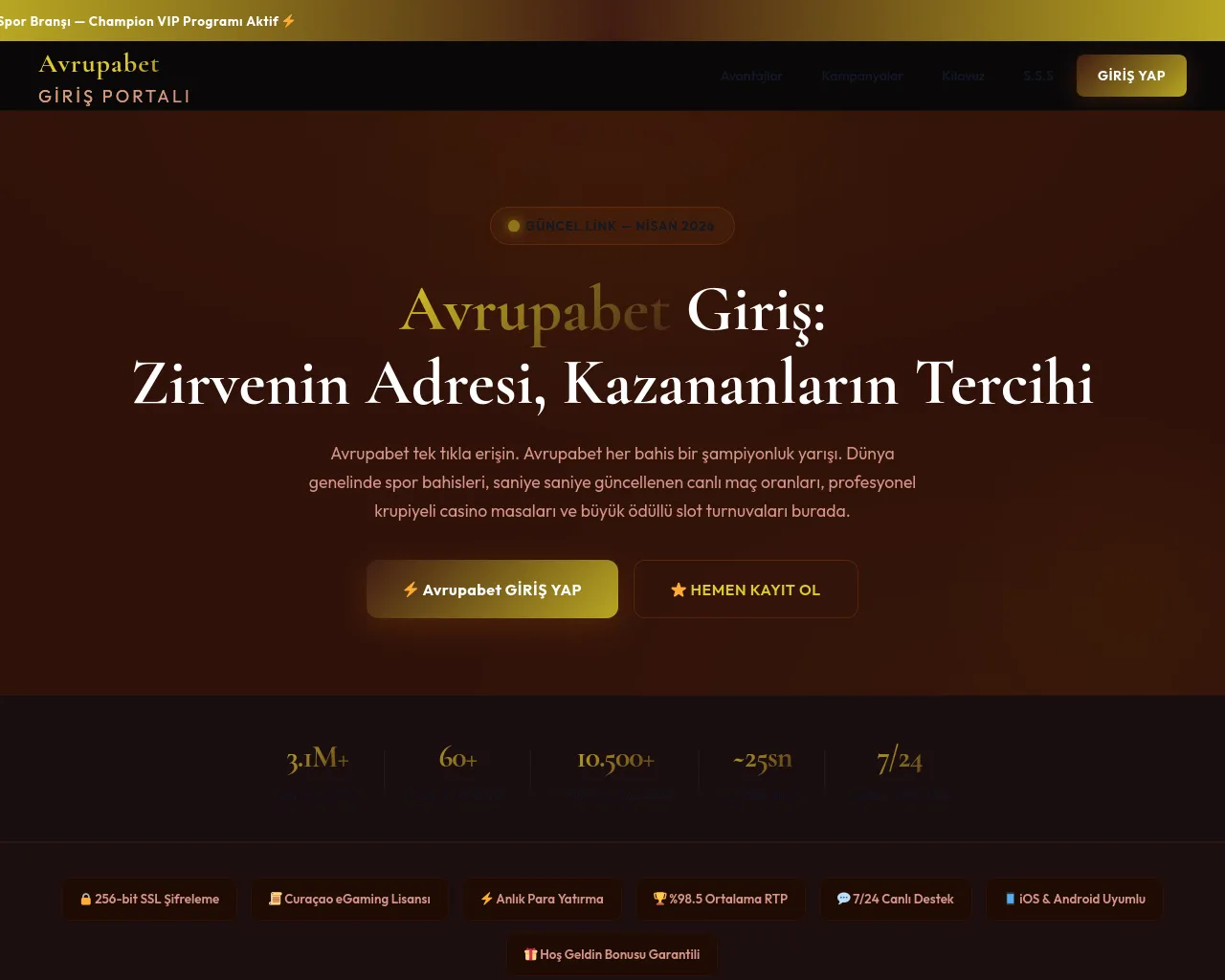 Screenshot of tr.avrupabet-final.icu