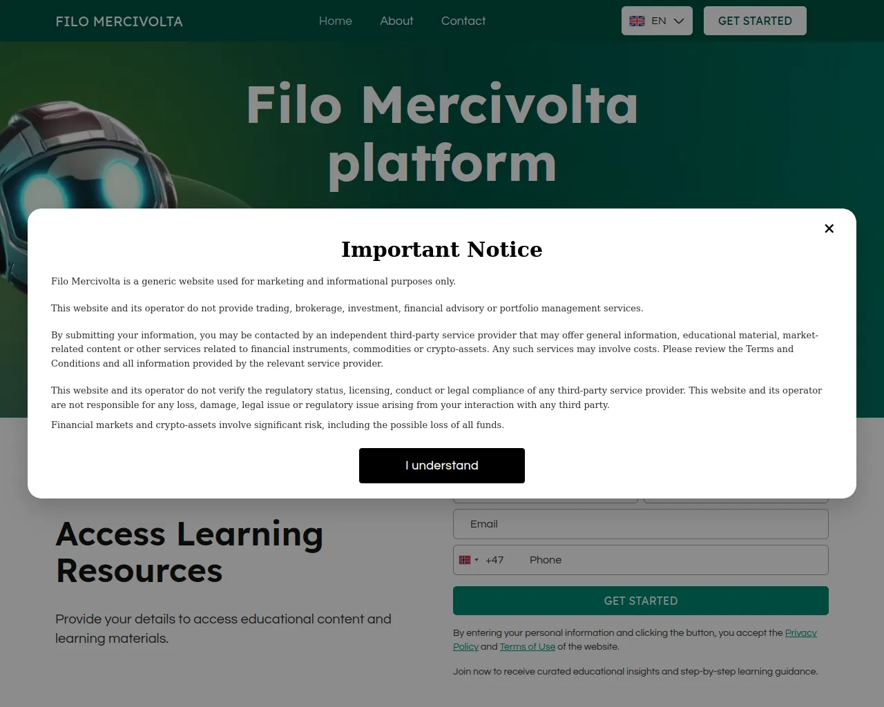 Screenshot of filomercivolta.live