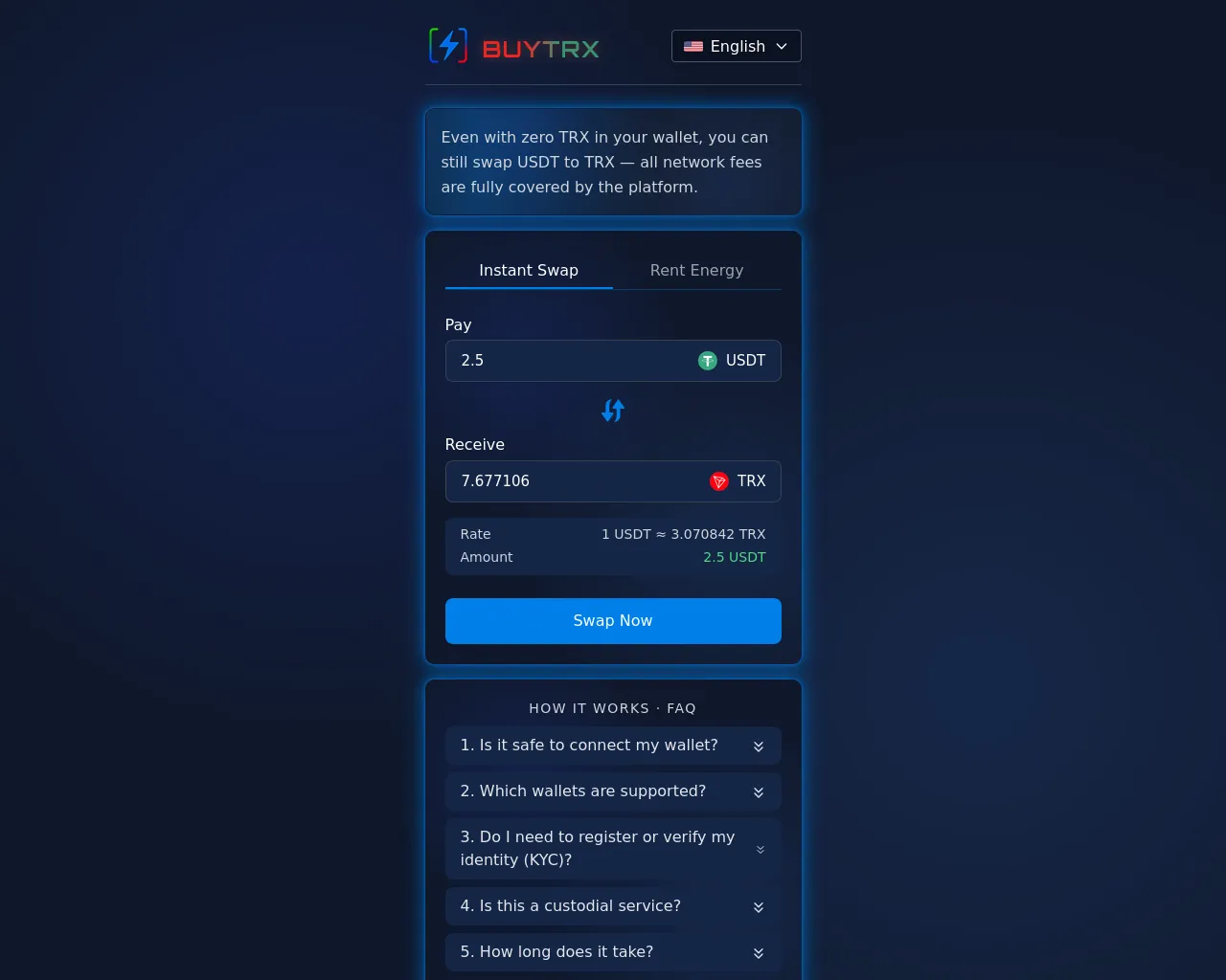 Screenshot of get-tron.org