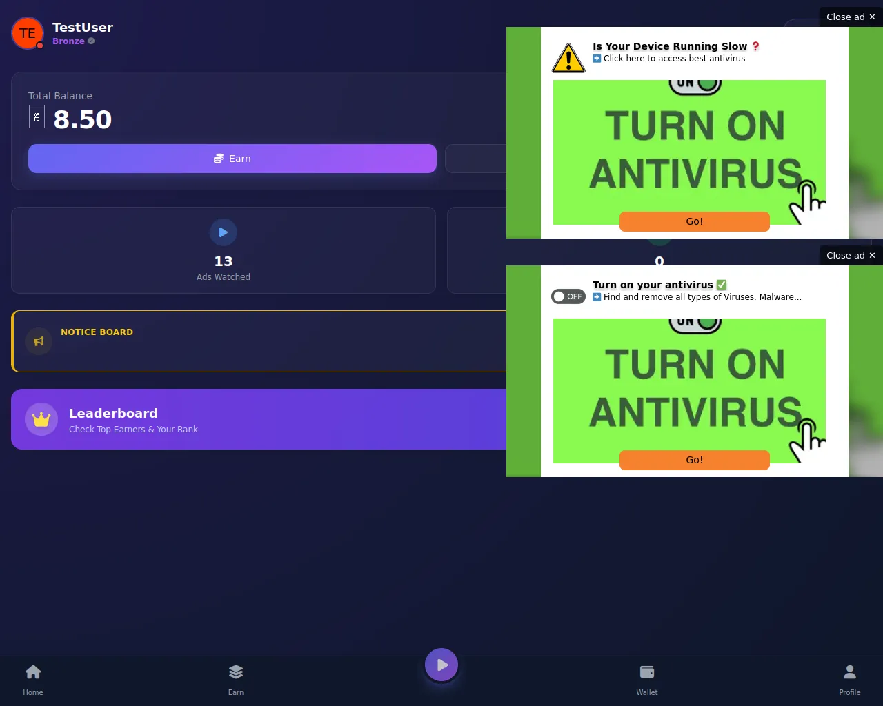 Screenshot of earnway-but-user-plan-yunbdjx06l.edgeone.dev