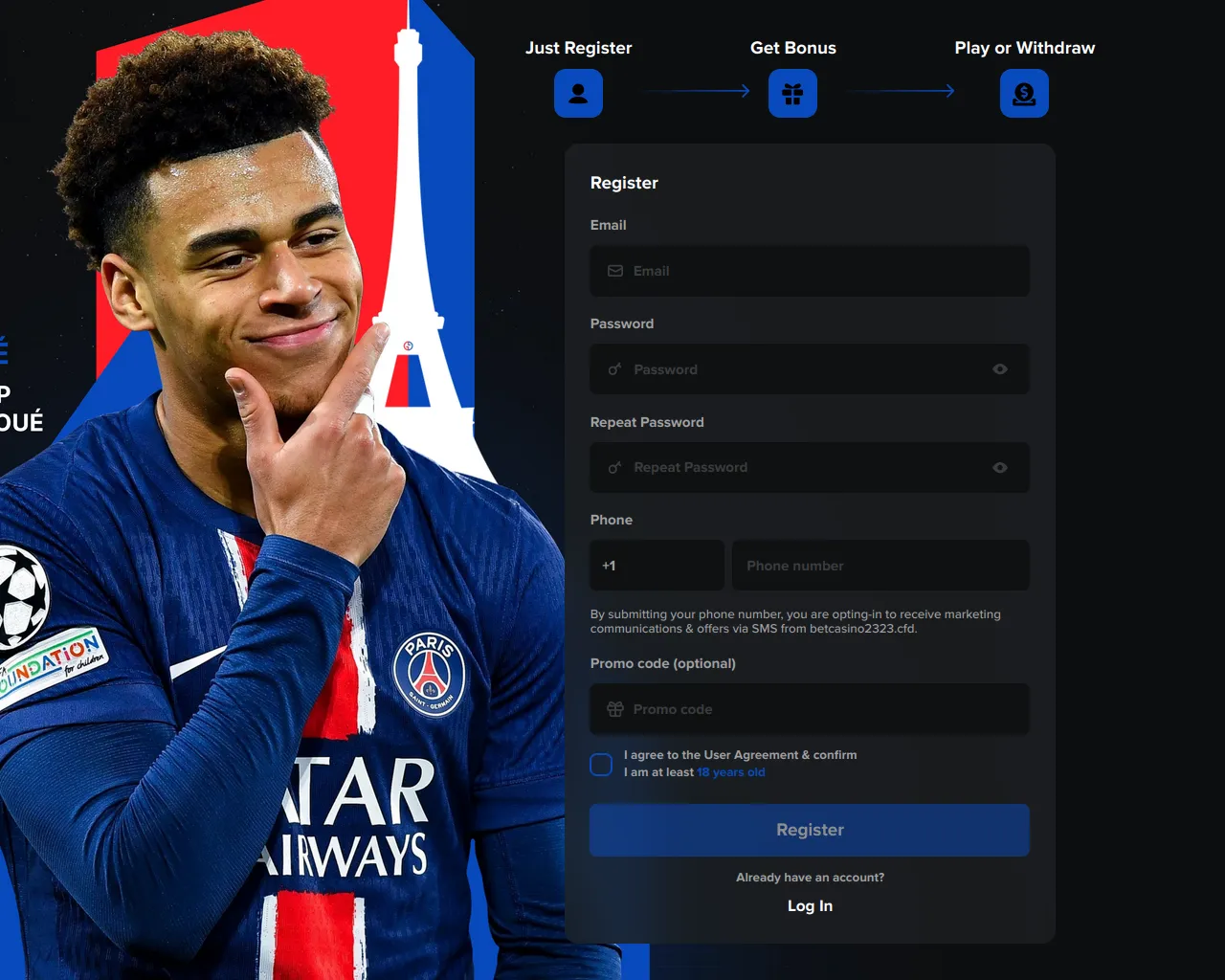 Screenshot of betcasino2323.cfd