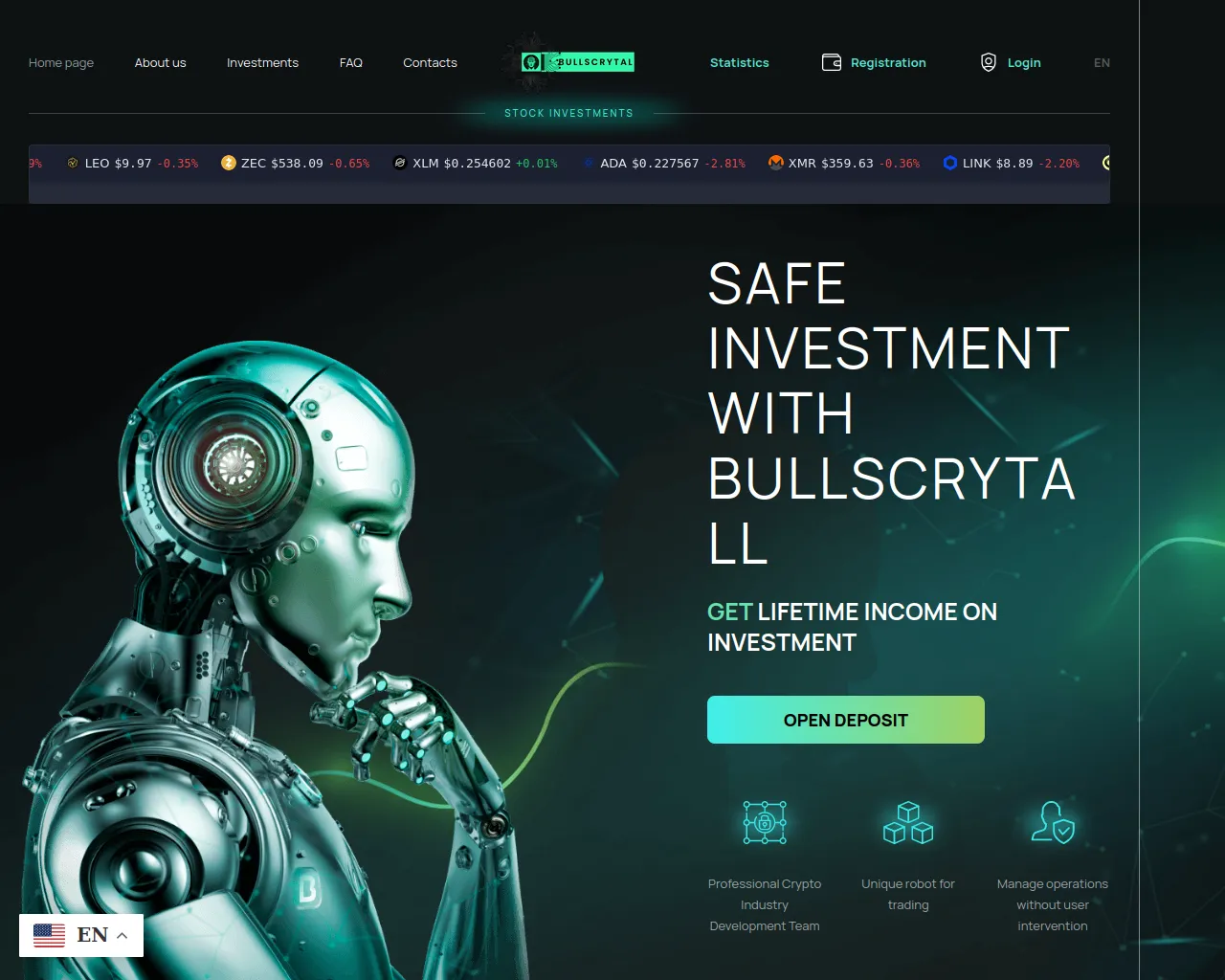 Screenshot of bullscrytall.com