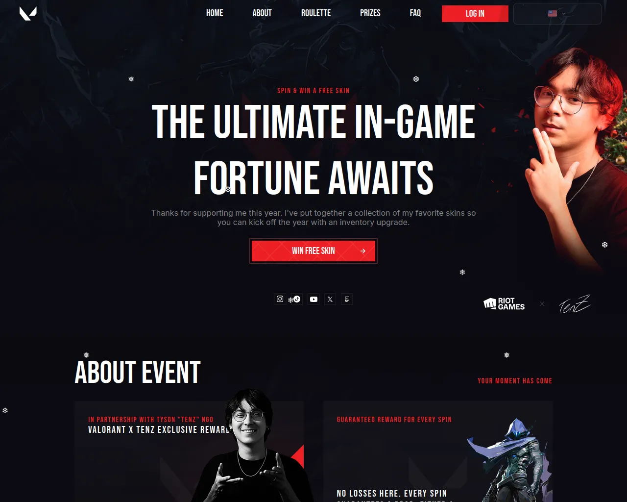 Screenshot of valoevent.rest