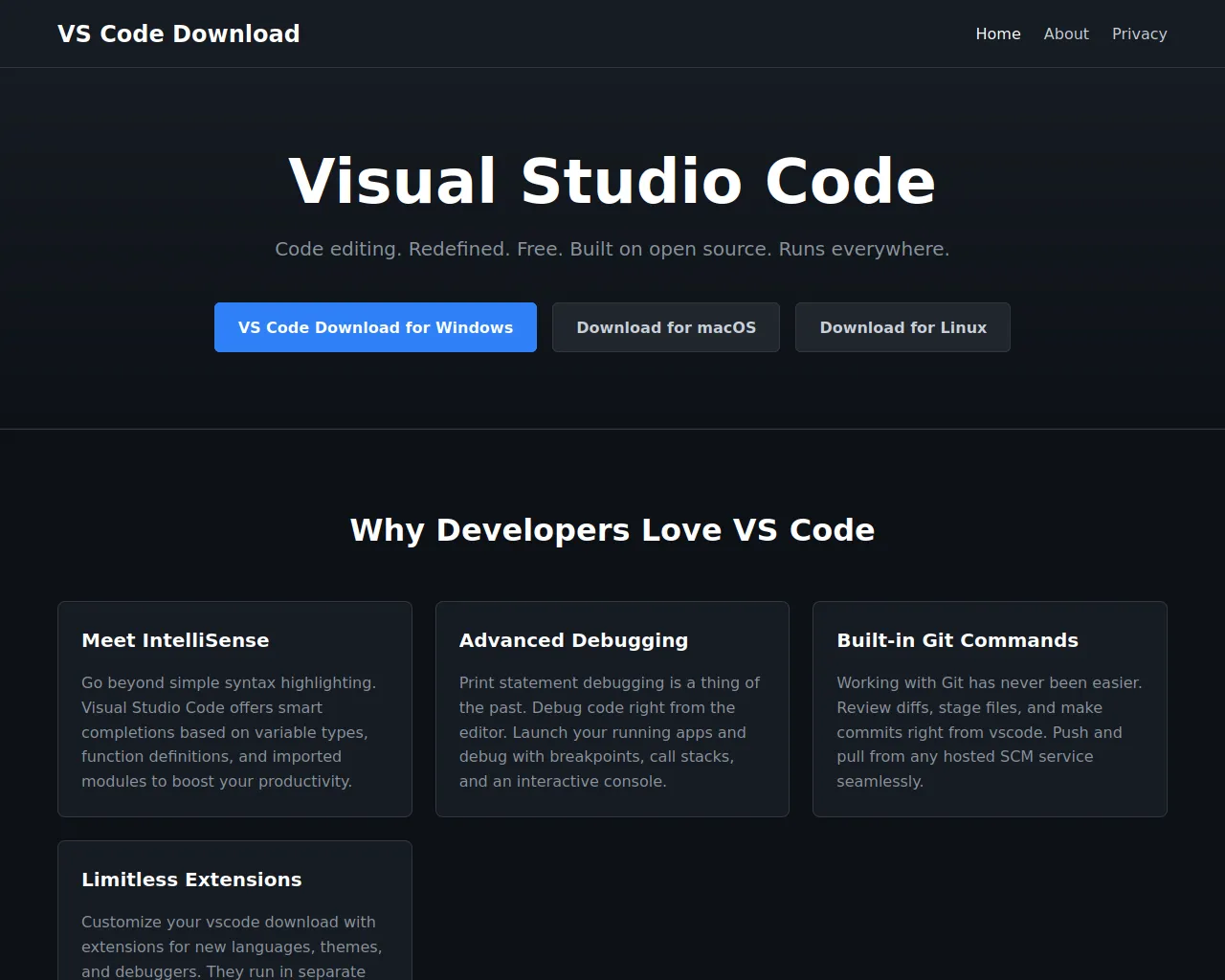 Screenshot of vscode-download.to