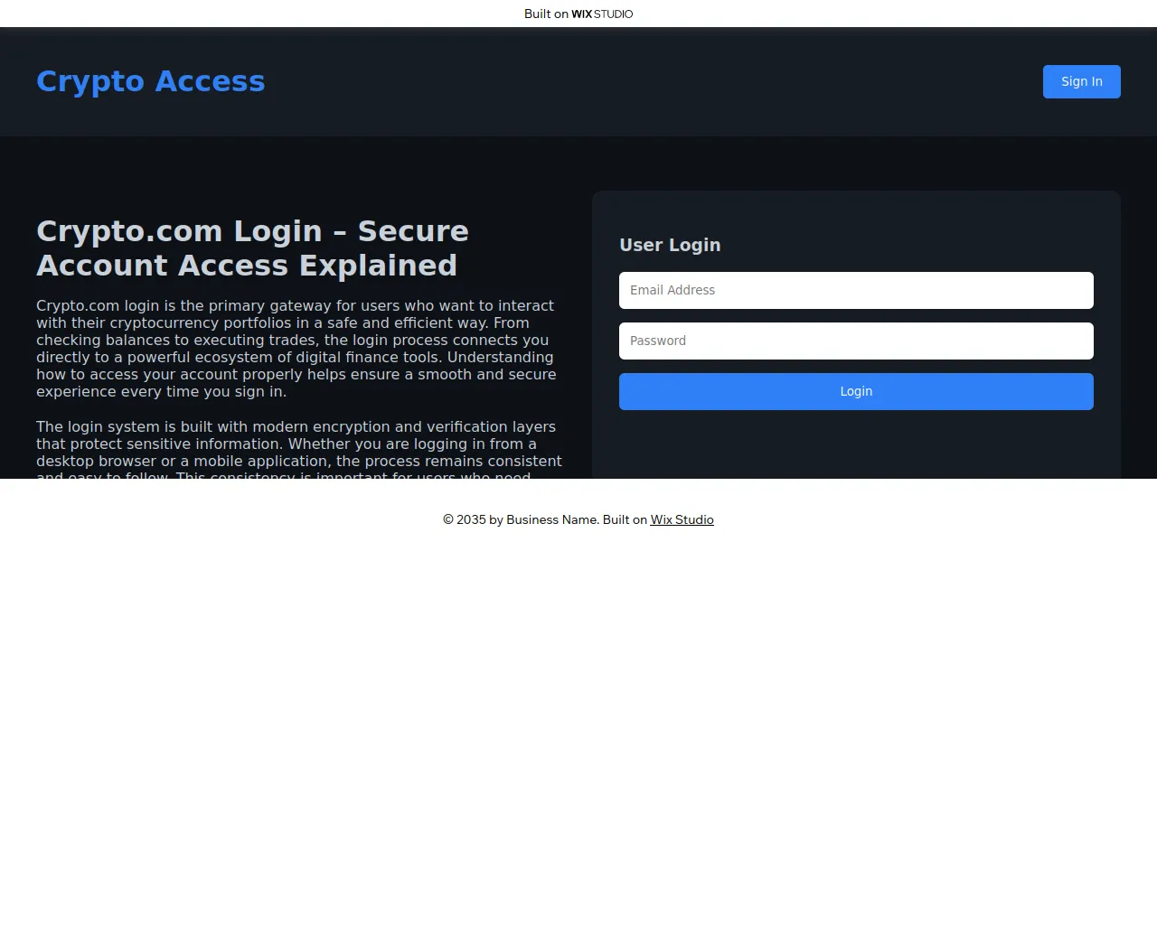 Screenshot of en-cryto-com.wixstudio.com