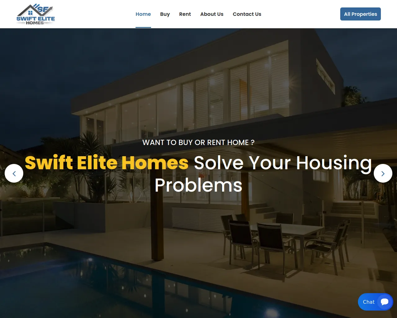 Screenshot of swiftelitehomes.com