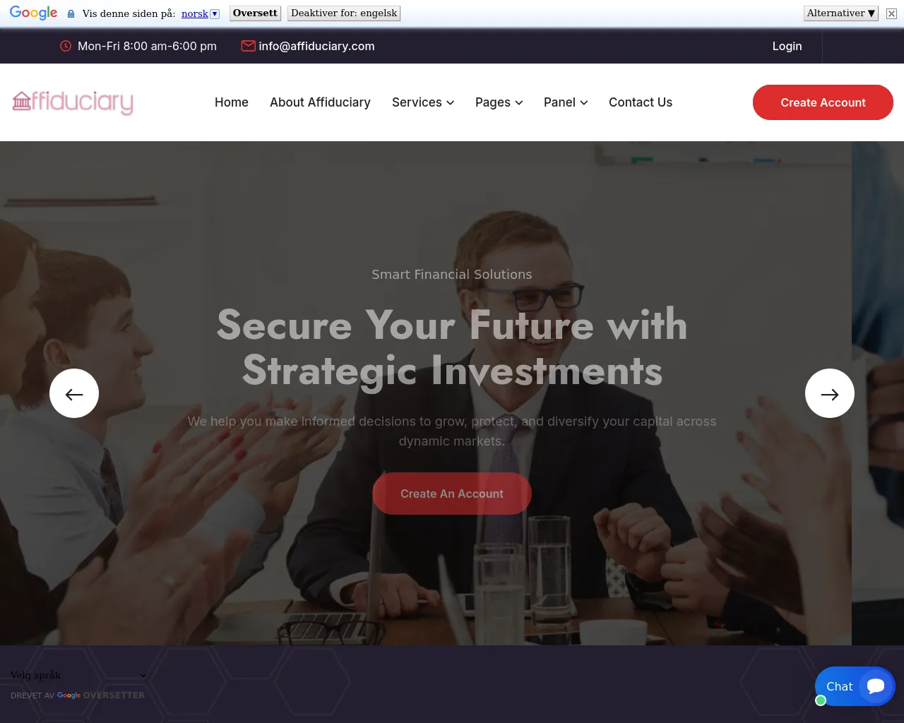 Screenshot of affiduciary.com