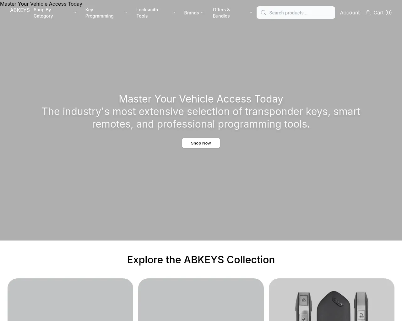 Screenshot of abkeysparts.shop