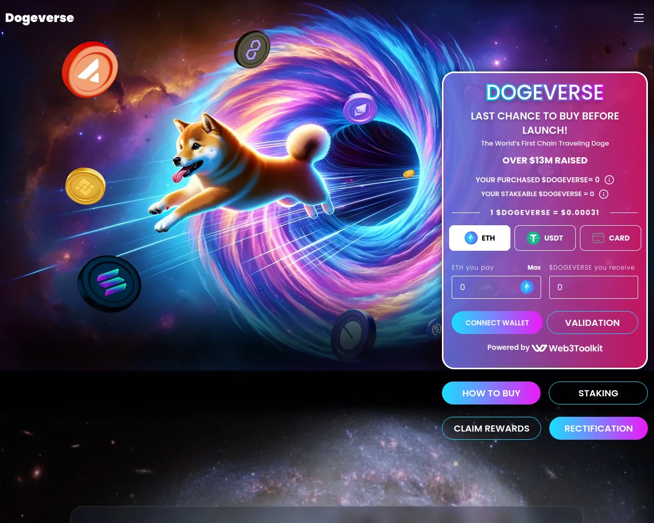 Screenshot of thedogeverse-sale.pages.dev