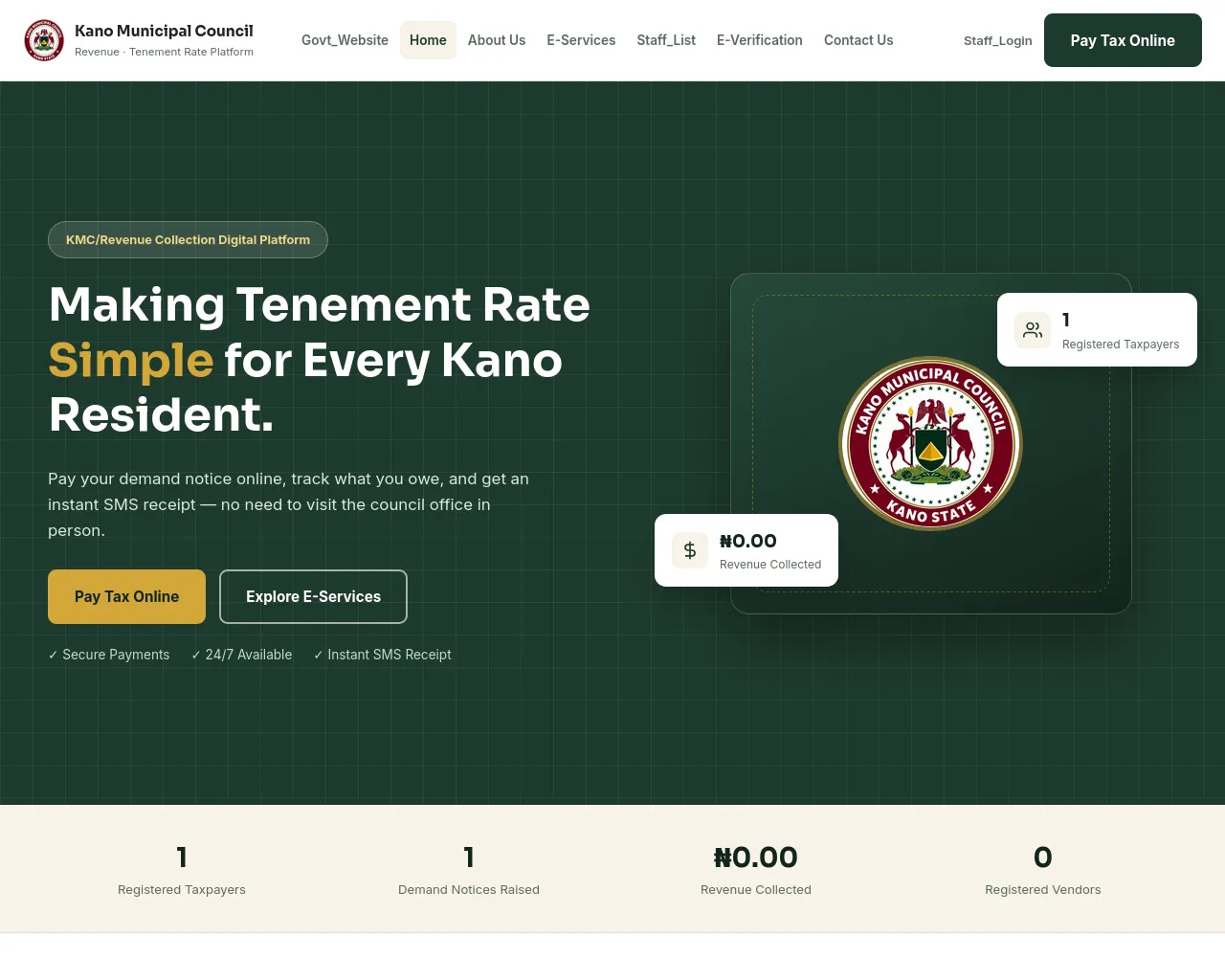 Screenshot of kmc.gelian.com.ng