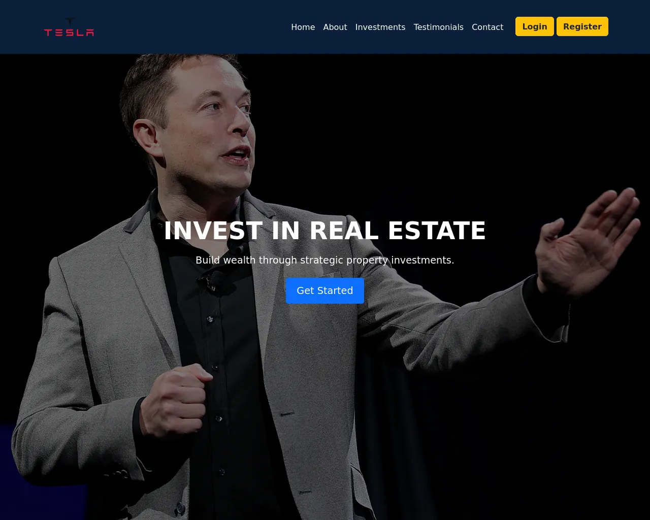 Screenshot of teslaprimeassets.com