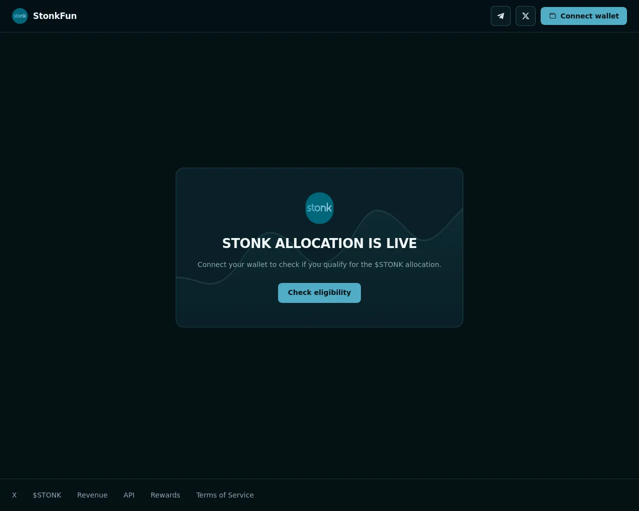 Screenshot of stonk-fun.xyz