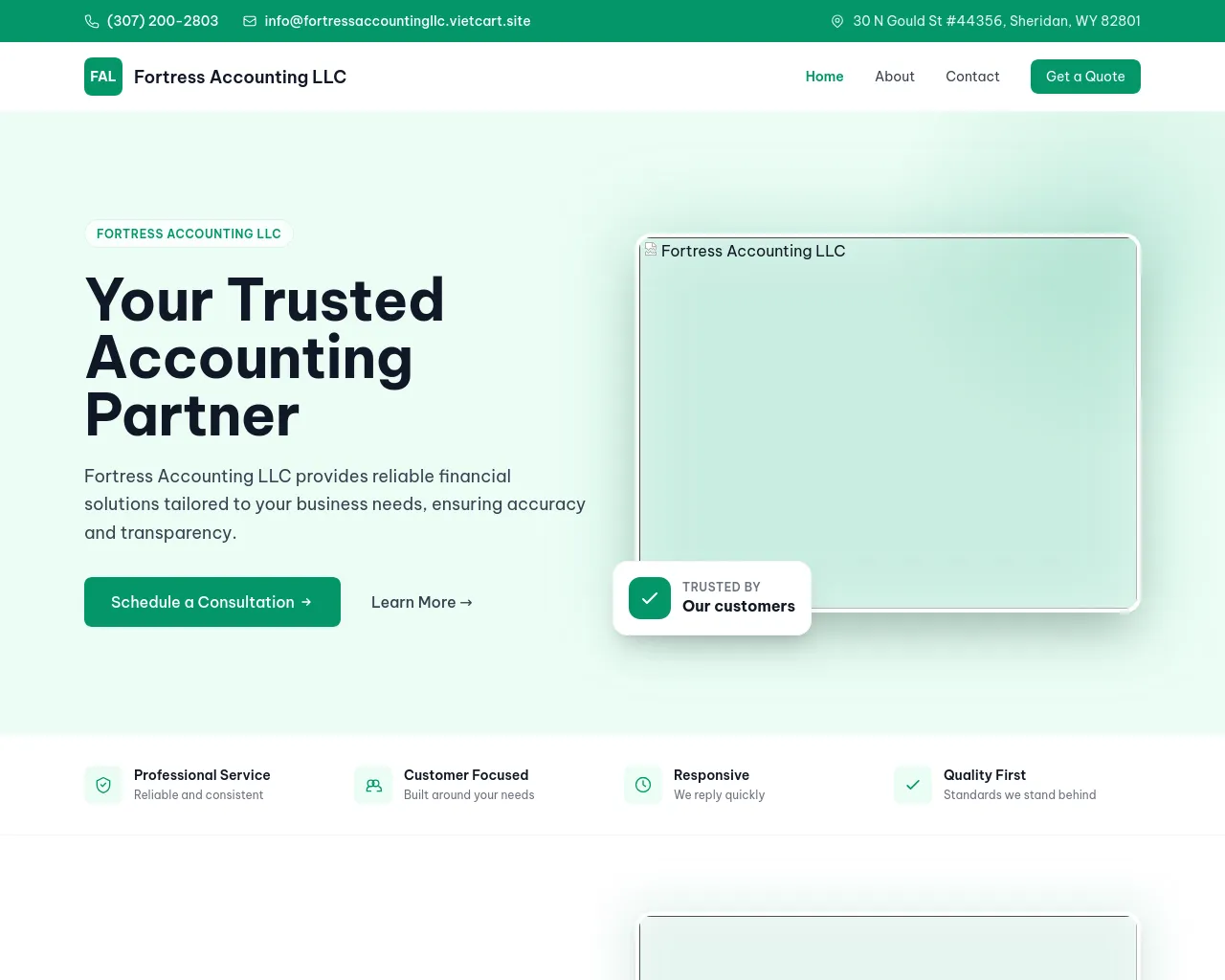 Screenshot of fortressaccountingllc.vietcart.site