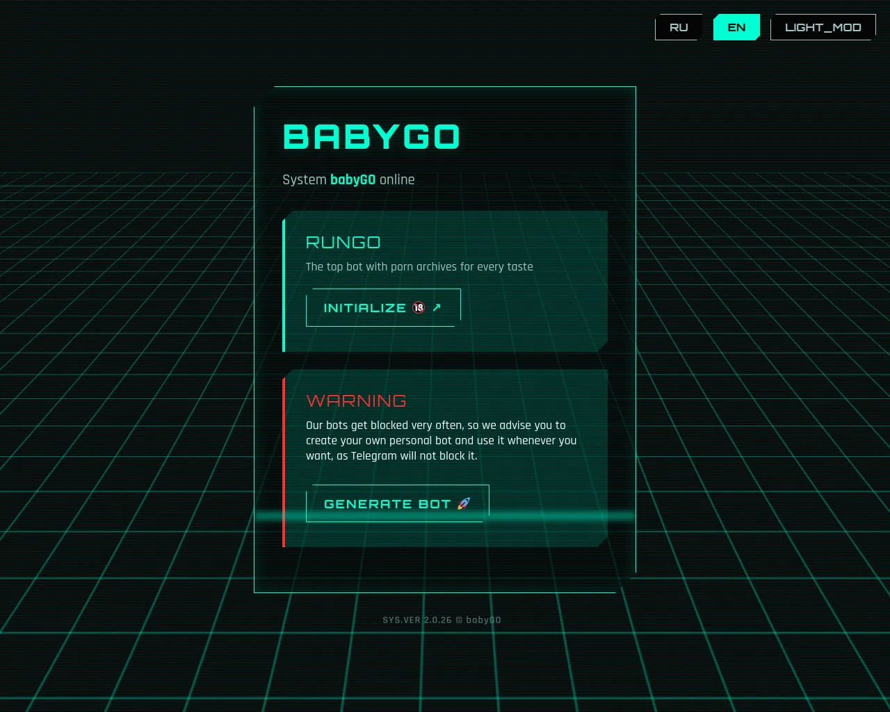 Screenshot of rungo.tel