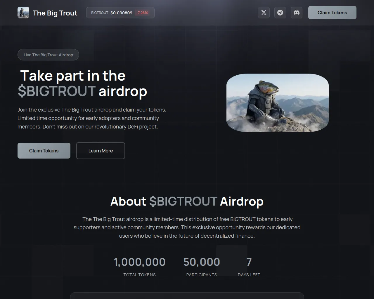 Screenshot of reward-bigtrout.fun