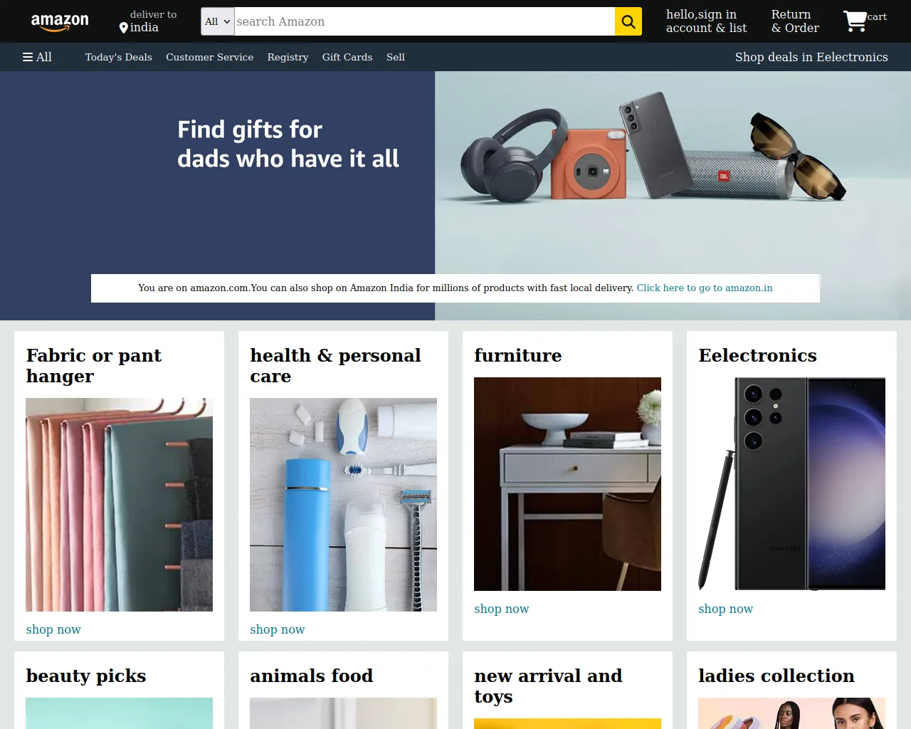 Screenshot of amazon-clone-zeta-nine.vercel.app