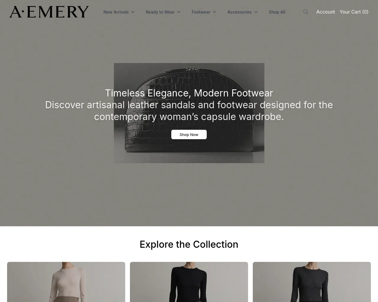 Screenshot of aemeryfashion.shop